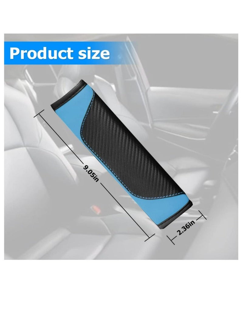 1-Pack Car Seat Belt Cover, Carbon Fiber Safety Seatbelt Shoulder Strap Covers, Breathable Leather Soft Harness Pad Protect Your Neck and Shoulder Compatible with Cars - Image 2